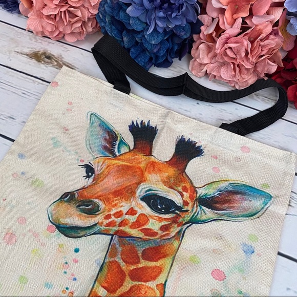 Eco-Friendly Giraffe Folding Tote Bag - Picture 6 of 11